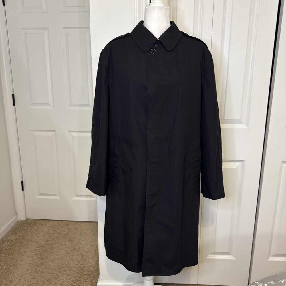 Mens 40S DSCP Quarterdeck Navy Trench Coat W/ Fleece Liner Military American USA